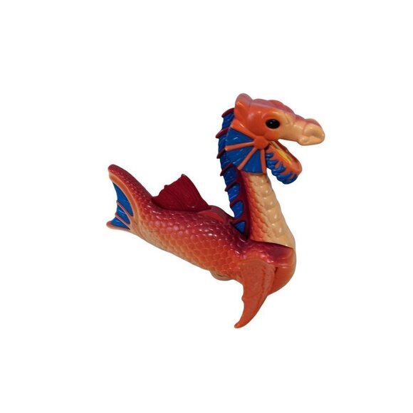 IMAGINEXT SEA SERPENT BEAST FISHER PRICE WATER DRAGON ORANGE 7" MONSTER FIGURE - Picture 3 of 7
